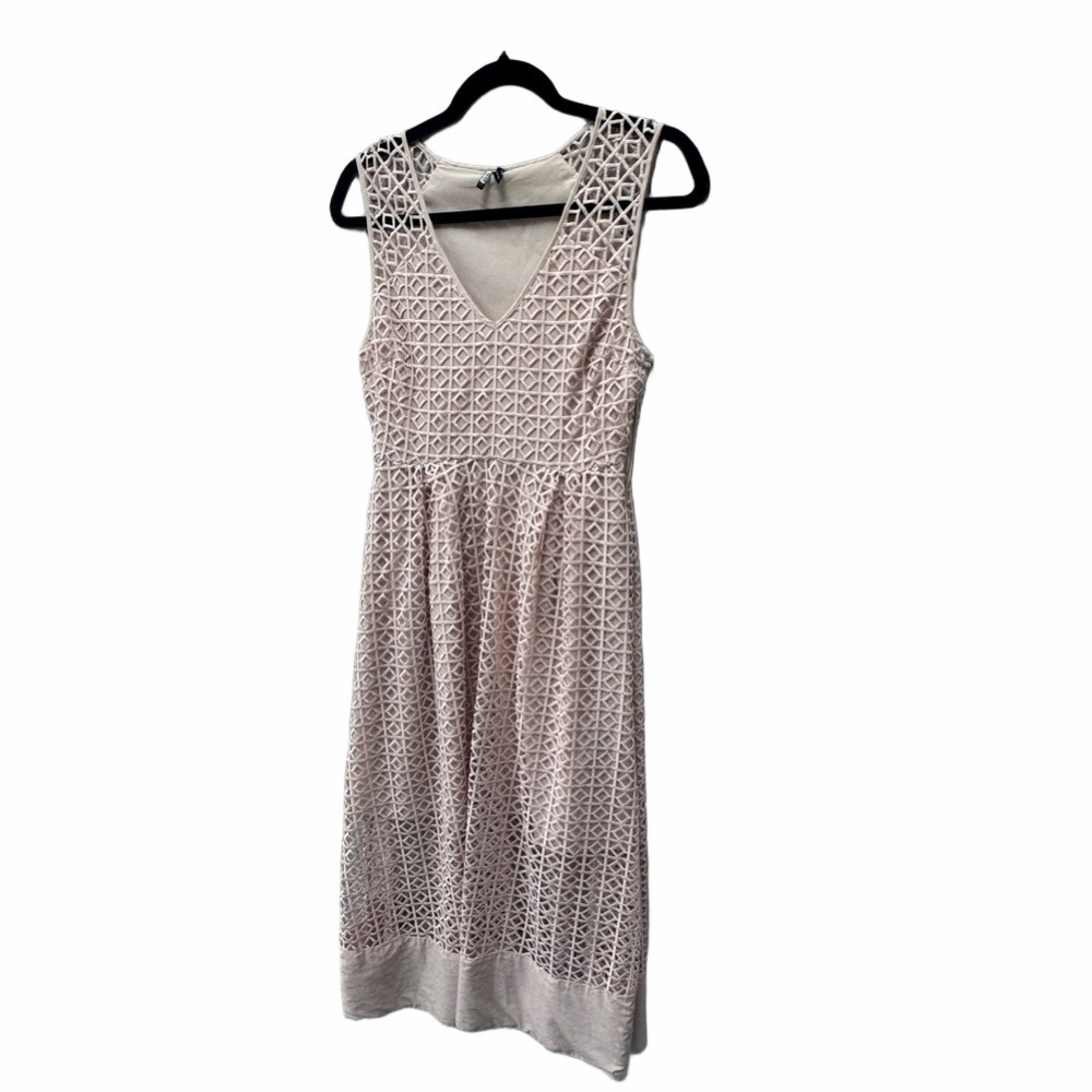 ST by Olcay Gulsen Blush Pink Geometric Lace Dress NWOT US size 6